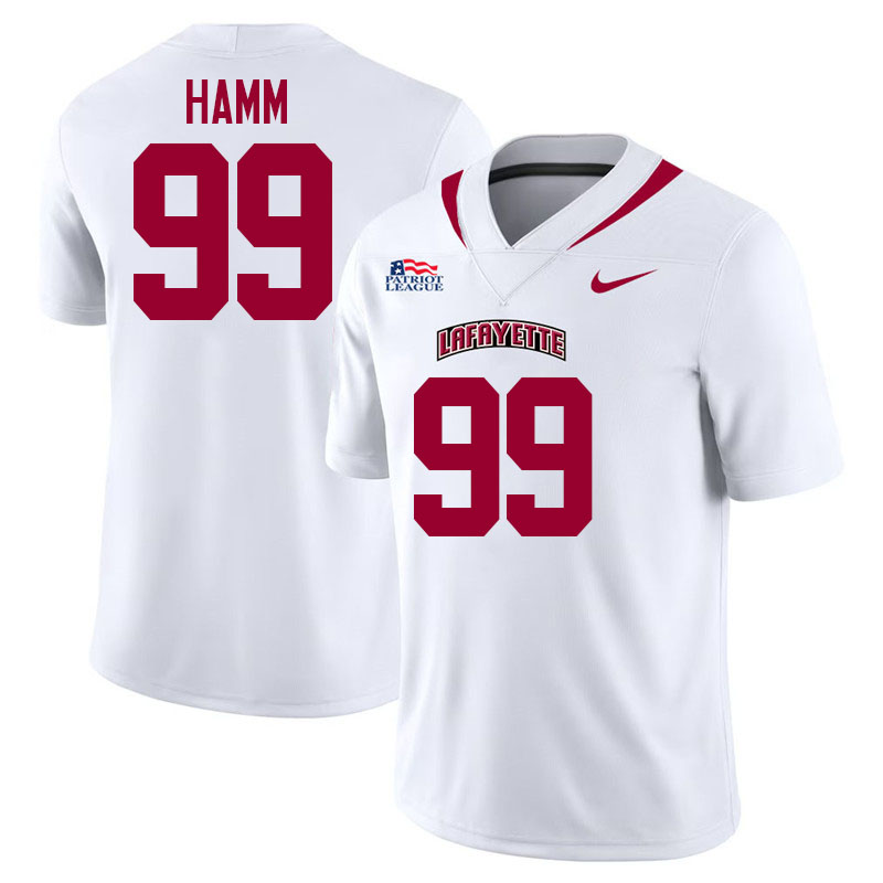 Lafayette Leopards #99 Malik Hamm College Football Jerseys,Uniforms-White
